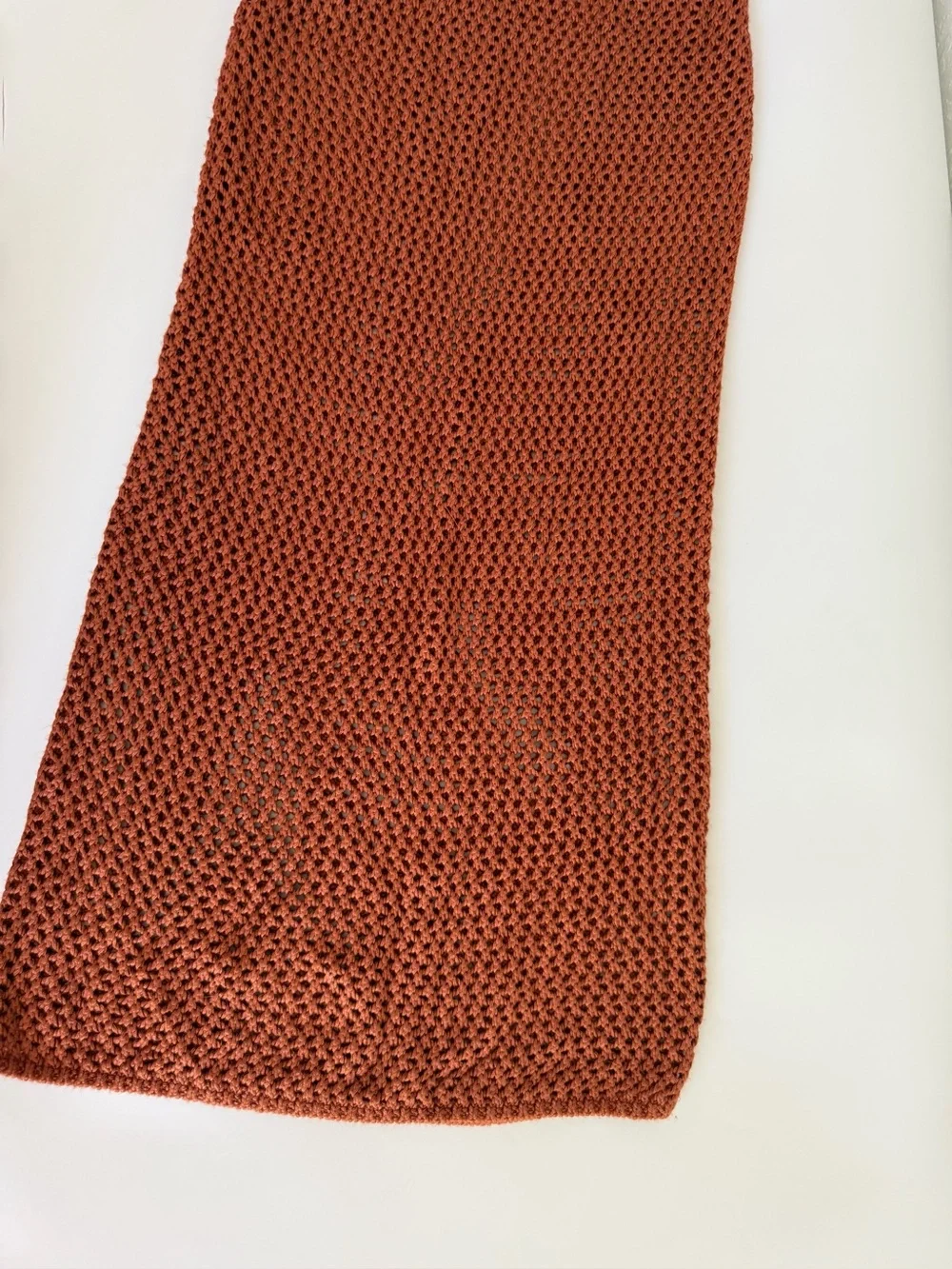 NWT Victoria's Secret Rust Open-Knit Swim Coverup with Side Ties